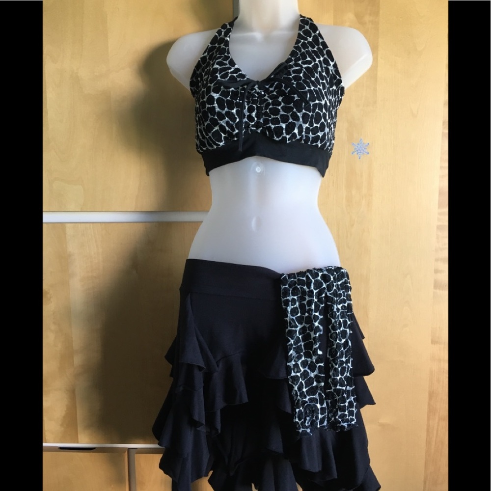 Funky Festival Medium 3-Piece House Of Vansickle Outfit (Bra/Skirt/Sleeves)